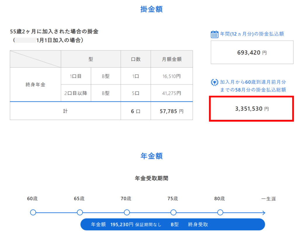 国民年金基金シミュレーション